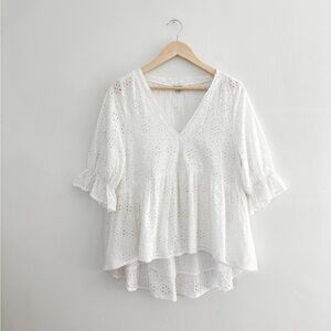 Sundance Eyelet Puff Sleeve Blouse